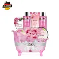 Badeset für Damen 8tlg Kirschblüten Jasmin Duft Pflegeprodukte