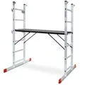 Leitergerüst, Arbeitshöhe bis 3 m, Plattform BxL 1200 x 410 mm, Tragkraft 135 kg
