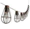 Dehner LED Solarleuchte Solar-Lichterkette Retro mit 10 LED, 330 cm, Warmweiß, für Draußen, wetterfest und spritzwassergeschützt
