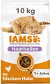 IAMS Anti-Haarballen Katzenfutter trocken mit Huhn - Trockenfutter für Katzen ab 1 Jahr, 10 kg