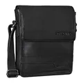 STILORD Sven Herrenhandtasche Leder Umhängetasche klein Schultertasche Männer 8 Zoll Tablet Herren-Tasche Messenger Bag DIN A5 Echtes Leder Farbe:schwarz