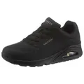 Skechers Uno - Stand on Air Wedgesneaker Freizeitschuh, Halbschuh, Schnürschuh mit feiner Perforation schwarz 40 EU
