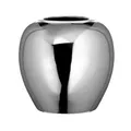 Fink elegante kleine Blumenvase Ø 20 cm runde silberne Metall-Vase im Kugeldesign