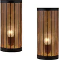 Marrakesch 2er Set Tischlampe Nachttischlampe 30cm groß | Aesthetic Deko Lampe im Wohnzimmer Schlafzimmer oder Kinderzimmer | Moderne Tischleuchte Aigna aus Metall schwarz gold E27 Lampenfassung