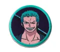 One Piece Aufnäher Bügelbild, Aufbügler, Applikationen, Patches, Flicken, zum aufbügeln, Polyester, Comercial Mercera One Piece Roronoa Zoro - Größe: 6,5 x 6,5 cm