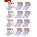 Cocain underwear Sneakersocken Damen Herren Sport Sneakers Socke schwarz weiß dicke Frottee Sohle 100 (12-Paar) atmungsaktiv feuchtigkeitsregulierend weiß 47-49
