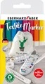 Eberhard Faber 578208 - Textilmarker mit Schablonen, 8 Textilstifte waschmaschinenfest