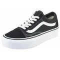 Vans Old Skool Platform Plateausneaker aus textilem Canvas-Material schwarz 36 EU