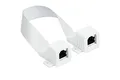 Good Connections RJ45 Ethernet LAN Tür-/Fensterdurchführung, extrem flach - beidseitig RJ45-Buchse - Gesamtlänge inkl. Stecker 51,5 cm, Flexible Länge 44,5 cm - weiß, Länge: 51-54 cm