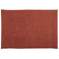 MSV Badematte CHENILLE, Höhe 12 mm, Badteppich, 100% Polyester Microfaser, Anti-Rutsch Beschichtung, mit praktischer Schlaufe zum Aufhängen, Waschbar 30°, Flauschig weich und warm, in 3 Größen erhältlich: 40 x 60, 50 x 80 und 60 x 90, viele angesagte Trendfarben, Polyester Microfaser, rechteckig rot rechteckig | 40 cm x 60 cm x 12 mm