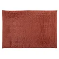 MSV – Chenille-Mikrofaser-Badematte – Langflorig, rutschfest – Maschinenwaschbar – Praktische Aufhängeschlaufe – Optimaler Komfort und Hygiene – Terrakotta – Einzelmatte – 60 x 60 cm