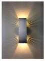 SpiceLED Wandleuchte | ShineLED-14 | 2x7W Warmweiß | hell silbernes Gehäuse | Schatteneffekt | High-Power LED Wandlampe dimmbar