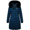 REPUBLIX Winterjacke AITANA Damen Gefütterte Dicke Winter Jacke Mantel Parka mit Kapuze blau XXL