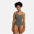 cfab (creamy fabrics) Miederbody Bodysuit Sculpting Shapewear mit String-Graphit-XL (1-tlg) Figurformend grau XL