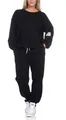 simaranda Jogginganzug Damen Jogginganzug 7065 36-42 Schwarz (Set)
