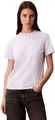 Calvin Klein Damen T-Shirt Kurzarm Logo Classic Regular Fit, Violett (Lacey Lilac), XL