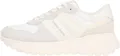 Tommy Jeans Damen TJW Cleated Runner Suede Mix EN0EN02921 Low-Top, Grau (Stratus Grey), 39.5 EU, Grau Stratus Grey, 40 EU
