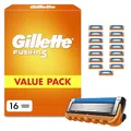 Gillette Fusion 5 Klingen Herren, 16 Original Rasierklingen, Orange - Für Nassrasierer mit Größerem Gleitstreifen für Ein Sanftes Gleiten Und für Eine Unglaublich Gründliche Rasur