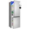 Bomann® Kühlschrank mit Gefrierfach | Energieklasse D | 143cm | Kühl Gefrierkombination leise 39 dB | 3 Ablagen & 3 Schubladen | Türanschlag wechselbar | 175L Kühlgefrierkombi | KG 322.1 inox