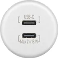 wentronic USB-C Dualer Einbaucharger, 2x18W, weiß