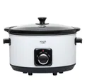 Adler Schongarer AD 6413w, Slow Cooker 5,8L, 3 Heizstufen, Edelstahl, spülmaschinenfest, weiß