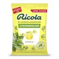 Ricola Zitronenmelisse, 75g Beutel Original Schweizer Kräuter-Bonbons mit 13 Alpenkräutern & erfrischendem Zitronen-Geschmack, zuckerfrei, 1 x 75g, vegan