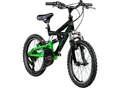 Galano FS180 Kinderfahrrad 18 Zoll ab 5 Jahre 115 - 130 cm Mountainbike Fully 6 Gänge schwarz/grün