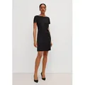 comma Minikleid Kleid Kurzes Kleid mit U-Boot-Ausschnitt schwarz 34 EU