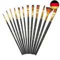 Skaaisont 12 Stück Set,Nylonpinselset Acrylfarben Kunstpinsel, Feiner