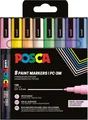 Posca 8 Paint Markers PC-3M Pastell Colours fine 8er Set