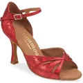 Rummos Damen Tanzschuhe R385 - Leder Red Fantasy - Medium (Normal) - 7 cm Flare - EUR 40,5
