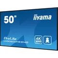 iiyama ProLite LH5060UHS-B1AG, 24/7, 125,7cm (49,5"), 4K, USB, RS232, Ethernet, WLAN, Android, Kit (RS232), schwarz TFT Monitor, 16:9, Bildschirmdiagonale: 125,7 cm (49,5"), Auflösung: 3840x2160 Pixel, VESA Mount (400x300 mm), Reaktionszeit: 8ms, Helligkeit 500cd, Blickwinkel 178/178°(H/V), Kontrast: 1200:1, Anschluß: USB (2.0, 2x), RS232, Ethernet, WLAN, Audio, HDMI, Android (11), inkl.: Kabel (RS232, HDMI), Netzteil, Netzkabel, QSG, Farbe: schwarz (LH5060UHS-B1AG)