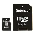 Intenso microSDHC 16GB Class 4 Speicherkarte inkl. SD-Adapter, schwarz
