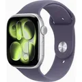 APPLE Watch Series 11 GPS 46mm Silber Aluminium Case mit Purpurne Nebel Sportarmband - M/L