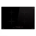 KKT KOLBE Induktionskochfeld 80 cm | Induktionsplatte Autark | Rahmenlos | 4 Zonen | 9 Stufen | Schnellaufheizung | Touch Slider | Abschalt-Timer |... - Schwarz