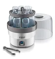 reer Vapomax Vaporisator | Babyflaschen Sterilisator, Dampfsterilisator für bis zu 6 Flaschen, Desinfektion von Babyfläschchen, Schnullern, Beißringen und Zubehör in nur 10 Minuten, ohne Chemikalien