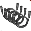 DMX Kabel 3m, 10ft XLR Kabel for Stage Light or Microphone, DMX Kabel 3 Polig