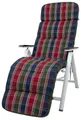 KETTtex Sesselauflage Relaxliege Kreta 8699 rot-blau-grün kariert 175x50x9 cm KETTtex