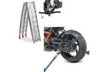 ConStands Motorradheber Set: Auffahrrampe Alu CS1 + Motorradwippe + Hinterrad Zurrgurt
