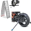 Set: Auffahrrampe Alu CS1 + Motorradwippe + Hinterrad Zurrgurt