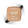 L'Oreal Paris Puder Foundation Accord Parfait - Beige, Neu, Gesichtspuder, Puder, Kosmetikpuder, 9 Gramm, Warm, Medium Deckkraft, Lichtreflektierend, Hyaluronsure, Mineralpigmente, 2 Jahre Haltbarkeit