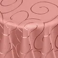 DecoHomeTextil Kringel Tischdecke, Oval 130 x 220 cm Altrosa, schwere Qualtität, glänzend, Damast Tafeldecke