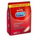 40er Durex Kondome Gefühlsecht hauch-dünn mit Easy-on Safer Sex Classic 56mm