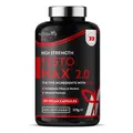 Nutravita TESTOMAX™ 2.0 für Männer – 210 vegane Kapseln – Nahrungsergänzung mit 17 Inhaltsstoffen inkl. Ashwagandha KSM-66®, CoQ10, Maca, Zink, Magnesium & Vitamin B6