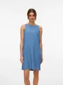 Maxikleid "VMFLEUR SL SHORT TENCEL DRESS GA", Gr. L (40) - N-Gr, Medium Blue Denim N-Gr