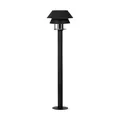 EGLO Outdoor Stehlampe Chiappera, Außenlampe Garten, Außenleuchte stehend, Wegeleuchte aus Metall in Schwarz und Glas in Transparent, Lampe außen mit E27 Fassung, IP65