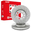 ZIMMERMANN 440.3128.52 2x Bremsscheiben Vorne Ø304mm innenbelüftet gelocht Kompatibel mit OPEL GRANDLAND X A18 42558752 SU001A9002 3641958