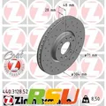 2x Zimmermann Bremsscheibe SPORT Z 440.3128.52 Höhe 48 mm Lochkreis 108 mm