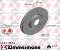 ZIMMERMANN 2x Bremsscheibe vorne Ø304 Innenbelüftet Gelocht für Opel Grandland