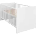 Bettgestell BEGABINO "Paula Babybett", weiß, B:87,7cm H:80,5cm L:144cm, Betten, weiß 70x140 cm, Babybett inklusive Lattenrahmen